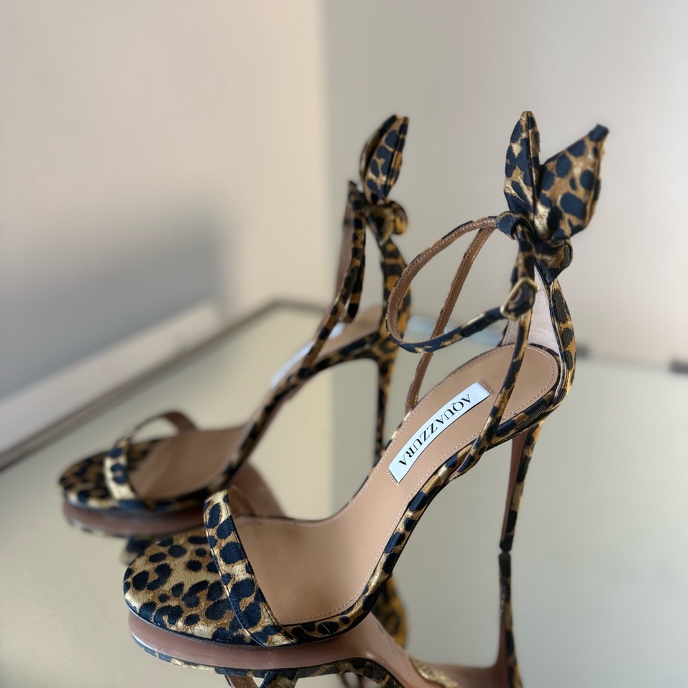 Like new AQUAZZURA Bow Tie 105 sandals $895 38 - Picture 7 of 10